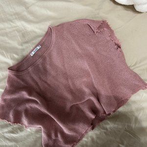 Blush Pink Knit Crop top | Loose Fit | Pull&Bear | Size Medium | Study Top